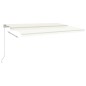 vidaXL Markise Manuell Einziehbar mit LED 500x300 cm Creme vidaXL Markise Manuell Einziehbar mit LED 500x300 cm Creme