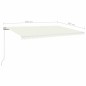 vidaXL Markise Manuell Einziehbar mit LED 500x300 cm Creme vidaXL Markise Manuell Einziehbar mit LED 500x300 cm Creme