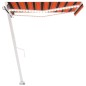 vidaXL Markise Manuell Einziehbar mit LED 350x250 cm Orange Braun vidaXL Markise Manuell Einziehbar mit LED 350x250 cm Orange Braun