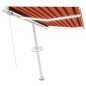vidaXL Markise Manuell Einziehbar mit LED 350x250 cm Orange Braun vidaXL Markise Manuell Einziehbar mit LED 350x250 cm Orange Braun