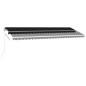 vidaXL Markise Manuell Einziehbar mit LED 500x300 cm Anthrazit vidaXL Markise Manuell Einziehbar mit LED 500x300 cm Anthrazit