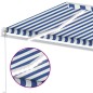 vidaXL Markise Manuell Einziehbar mit LED 500x350 cm Blau Weiß vidaXL Markise Manuell Einziehbar mit LED 500x350 cm Blau Weiß