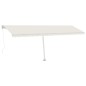 vidaXL Markise Manuell Einziehbar mit LED 600x300 cm Creme vidaXL Markise Manuell Einziehbar mit LED 600x300 cm Creme