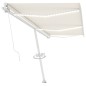vidaXL Markise Manuell Einziehbar mit LED 600x300 cm Creme vidaXL Markise Manuell Einziehbar mit LED 600x300 cm Creme