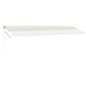 vidaXL Markise Manuell Einziehbar mit LED 600x300 cm Creme vidaXL Markise Manuell Einziehbar mit LED 600x300 cm Creme