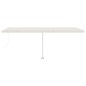 vidaXL Markise Manuell Einziehbar mit LED 600x300 cm Creme vidaXL Markise Manuell Einziehbar mit LED 600x300 cm Creme