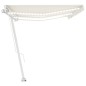 vidaXL Markise Manuell Einziehbar mit LED 600x300 cm Creme vidaXL Markise Manuell Einziehbar mit LED 600x300 cm Creme