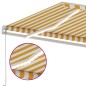 vidaXL Markise Manuell Einziehbar mit LED 500x350 cm Gelb Weiß vidaXL Markise Manuell Einziehbar mit LED 500x350 cm Gelb Weiß