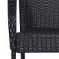 vidaXL 3-tlg. Garten-Essgruppe Poly Rattan Schwarz vidaXL 3-tlg. Garten-Essgruppe Poly Rattan Schwarz