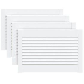 vidaXL Schranktüren Lamellen-Design 4 Stk Weiß 39,5x59,4 cm Massivholz