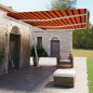 vidaXL Standmarkise Manuell Einziehbar 600x350 cm Orange/Braun vidaXL Standmarkise Manuell Einziehbar 600x350 cm Orange/Braun
