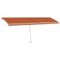 vidaXL Standmarkise Manuell Einziehbar 600x350 cm Orange/Braun vidaXL Standmarkise Manuell Einziehbar 600x350 cm Orange/Braun