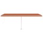 vidaXL Standmarkise Manuell Einziehbar 600x350 cm Orange/Braun vidaXL Standmarkise Manuell Einziehbar 600x350 cm Orange/Braun
