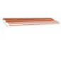 vidaXL Standmarkise Manuell Einziehbar 600x350 cm Orange/Braun vidaXL Standmarkise Manuell Einziehbar 600x350 cm Orange/Braun