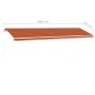 vidaXL Standmarkise Manuell Einziehbar 600x350 cm Orange/Braun vidaXL Standmarkise Manuell Einziehbar 600x350 cm Orange/Braun