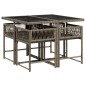 vidaXL 5-tlg. Garten-Essgruppe mit Kissen Grau Poly Rattan vidaXL 5-tlg. Garten-Essgruppe mit Kissen Grau Poly Rattan