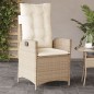 vidaXL Gartensessel mit Kissen 2 Stk. Verstellbar Beige Poly Rattan vidaXL Gartensessel mit Kissen 2 Stk. Verstellbar Beige Poly Rattan