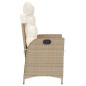 vidaXL Gartensessel mit Kissen 2 Stk. Verstellbar Beige Poly Rattan vidaXL Gartensessel mit Kissen 2 Stk. Verstellbar Beige Poly Rattan