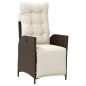 vidaXL 9-tlg. Garten-Essgruppe mit Kissen Braun Poly Rattan vidaXL 9-tlg. Garten-Essgruppe mit Kissen Braun Poly Rattan