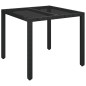 vidaXL 5-tlg. Garten-Essgruppe mit Kissen Schwarz Poly Rattan vidaXL 5-tlg. Garten-Essgruppe mit Kissen Schwarz Poly Rattan