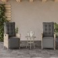 vidaXL Gartensessel mit Fußteil 2Stk. Verstellbar Hellgrau Poly Rattan vidaXL Gartensessel mit Fußteil 2Stk. Verstellbar Hellgrau Poly Rattan