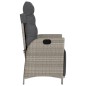 vidaXL Gartensessel mit Fußteil 2Stk. Verstellbar Hellgrau Poly Rattan vidaXL Gartensessel mit Fußteil 2Stk. Verstellbar Hellgrau Poly Rattan