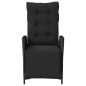 vidaXL Gartensessel mit Fußteil 2 Stk. Verstellbar Schwarz Poly Rattan vidaXL Gartensessel mit Fußteil 2 Stk. Verstellbar Schwarz Poly Rattan