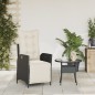 vidaXL Gartensessel mit Fußteil Verstellbar Schwarz Poly Rattan vidaXL Gartensessel mit Fußteil Verstellbar Schwarz Poly Rattan