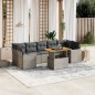vidaXL 8-tlg. Garten-Sofagarnitur mit Kissen Grau Poly Rattan vidaXL 8-tlg. Garten-Sofagarnitur mit Kissen Grau Poly Rattan