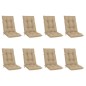 Garten-Liegestühle mit Kissen 8 Stk. Massivholz Teak Garten-Liegestühle mit Kissen 8 Stk. Massivholz Teak