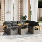 vidaXL 8-tlg. Garten-Sofagarnitur mit Kissen Grau Poly Rattan vidaXL 8-tlg. Garten-Sofagarnitur mit Kissen Grau Poly Rattan
