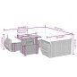 vidaXL 9-tlg. Garten-Sofagarnitur mit Kissen Grau Poly Rattan vidaXL 9-tlg. Garten-Sofagarnitur mit Kissen Grau Poly Rattan