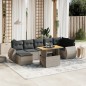 vidaXL 8-tlg. Garten-Sofagarnitur mit Kissen Grau Poly Rattan vidaXL 8-tlg. Garten-Sofagarnitur mit Kissen Grau Poly Rattan