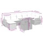 vidaXL 8-tlg. Garten-Sofagarnitur mit Kissen Grau Poly Rattan vidaXL 8-tlg. Garten-Sofagarnitur mit Kissen Grau Poly Rattan