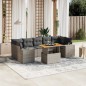vidaXL 8-tlg. Garten-Sofagarnitur mit Kissen Grau Poly Rattan vidaXL 8-tlg. Garten-Sofagarnitur mit Kissen Grau Poly Rattan