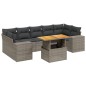 vidaXL 8-tlg. Garten-Sofagarnitur mit Kissen Grau Poly Rattan vidaXL 8-tlg. Garten-Sofagarnitur mit Kissen Grau Poly Rattan