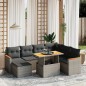 vidaXL 8-tlg. Garten-Sofagarnitur mit Kissen Grau Poly Rattan vidaXL 8-tlg. Garten-Sofagarnitur mit Kissen Grau Poly Rattan