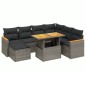 vidaXL 8-tlg. Garten-Sofagarnitur mit Kissen Grau Poly Rattan vidaXL 8-tlg. Garten-Sofagarnitur mit Kissen Grau Poly Rattan