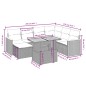 vidaXL 8-tlg. Garten-Sofagarnitur mit Kissen Grau Poly Rattan vidaXL 8-tlg. Garten-Sofagarnitur mit Kissen Grau Poly Rattan