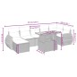 vidaXL 8-tlg. Garten-Sofagarnitur mit Kissen Grau Poly Rattan