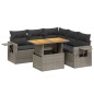 vidaXL 6-tlg. Garten-Sofagarnitur mit Kissen Grau Poly Rattan vidaXL 6-tlg. Garten-Sofagarnitur mit Kissen Grau Poly Rattan