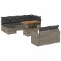 vidaXL 11-tlg. Garten-Sofagarnitur mit Kissen Grau Poly Rattan vidaXL 11-tlg. Garten-Sofagarnitur mit Kissen Grau Poly Rattan