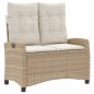 vidaXL 4-tlg. Garten-Essgruppe mit Kissen Beige Poly Rattan vidaXL 4-tlg. Garten-Essgruppe mit Kissen Beige Poly Rattan