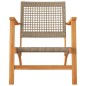 vidaXL Gartenstühle 2 Stk. Beige Poly Rattan und Akazienholz vidaXL Gartenstühle 2 Stk. Beige Poly Rattan und Akazienholz