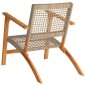 vidaXL Gartenstühle 2 Stk. Beige Poly Rattan und Akazienholz vidaXL Gartenstühle 2 Stk. Beige Poly Rattan und Akazienholz