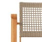 vidaXL Gartenstühle 2 Stk. Beige Poly Rattan und Akazienholz vidaXL Gartenstühle 2 Stk. Beige Poly Rattan und Akazienholz