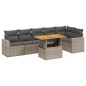 vidaXL 7-tlg. Garten-Sofagarnitur mit Kissen Grau Poly Rattan vidaXL 7-tlg. Garten-Sofagarnitur mit Kissen Grau Poly Rattan