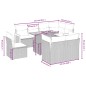 vidaXL 9-tlg. Garten-Sofagarnitur mit Kissen Grau Poly Rattan vidaXL 9-tlg. Garten-Sofagarnitur mit Kissen Grau Poly Rattan