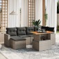 vidaXL 7-tlg. Garten-Sofagarnitur mit Kissen Grau Poly Rattan vidaXL 7-tlg. Garten-Sofagarnitur mit Kissen Grau Poly Rattan