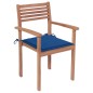 Stapelbare Gartenstühle mit Kissen 8 Stk. Massivholz Teak Stapelbare Gartenstühle mit Kissen 8 Stk. Massivholz Teak